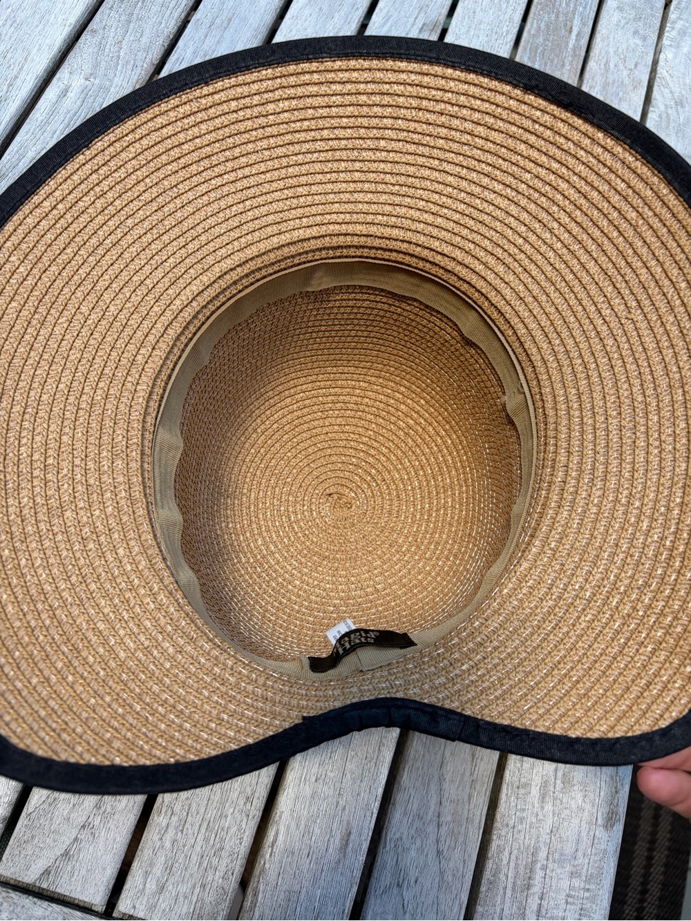 Magid Straw Garden Ribbon Hat Tan with Black Ribbon - Picture 4 of 7